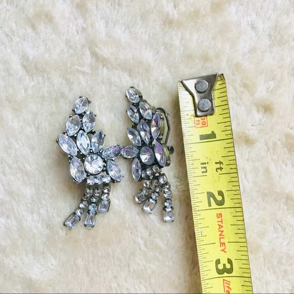 ✨Sparkling Faux Crystal Floral Dangling Earringss - Picture 2 of 6